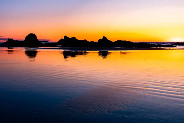 Ruby beach at sunset, Washington