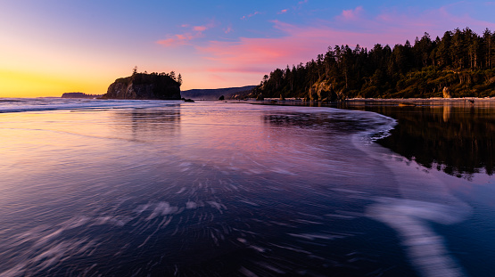 Sunset at Ruby beach, Washington