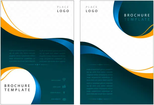 Vector illustration of corporate brochure