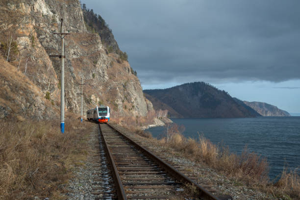 istock Rail bus on the Circum-Baikal Road 1182352898