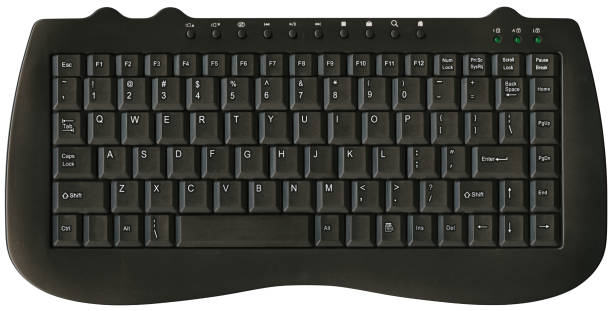 Hi-res keyboard with clipping path on white background