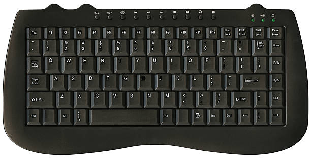 Hi-res keyboard with clipping path on white background stock photo
