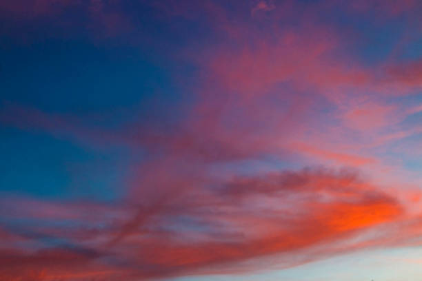 istock Colorful purple sunset background in sky 1182359277