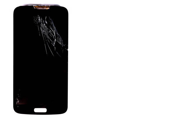istock The Smartphone screen broken and need to repair smartphone on white background. 1182361259