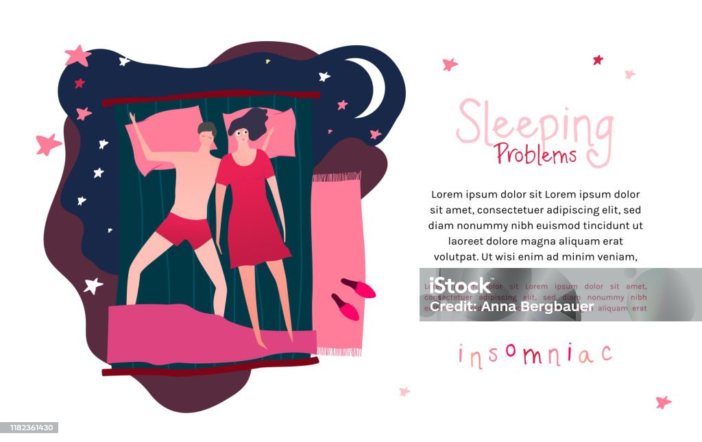 Sleep Problem Drawing Sleeping Problems Image Stock Illustration - Download Image Now - Adult ...