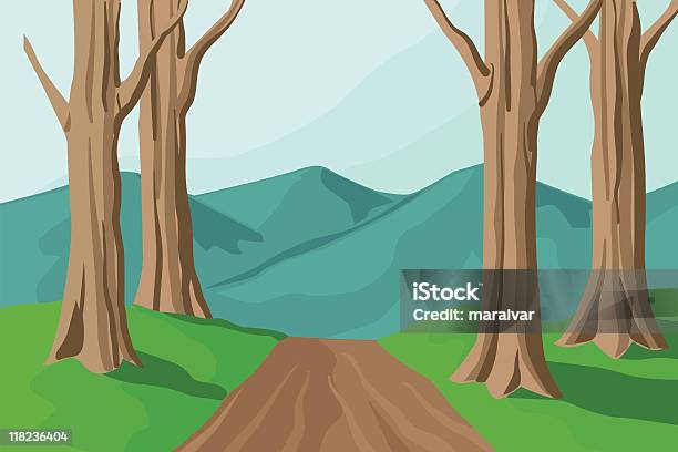 Landschaft Stock Vektor Art und mehr Bilder von Baum - Baum, Berg, Farbbild