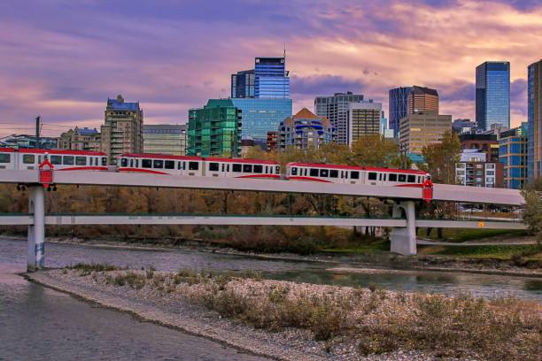 istock Trains Crossing Over The Bow River 1182364802