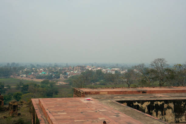Fatehpur Sikri, Agra, India. Agra, Uttar Pradesh / India - February 7, 2012 : Distant view of the city through the Jodhabai's palace in Fatehpur Sikri, Agra. jodha bai's palace stock pictures, royalty-free photos & images