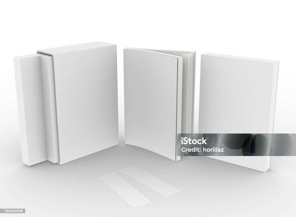 Template Empty Book Mockup Set Stock Photo - Download Image Now - Box -  Container, Book, Brochure - Istock