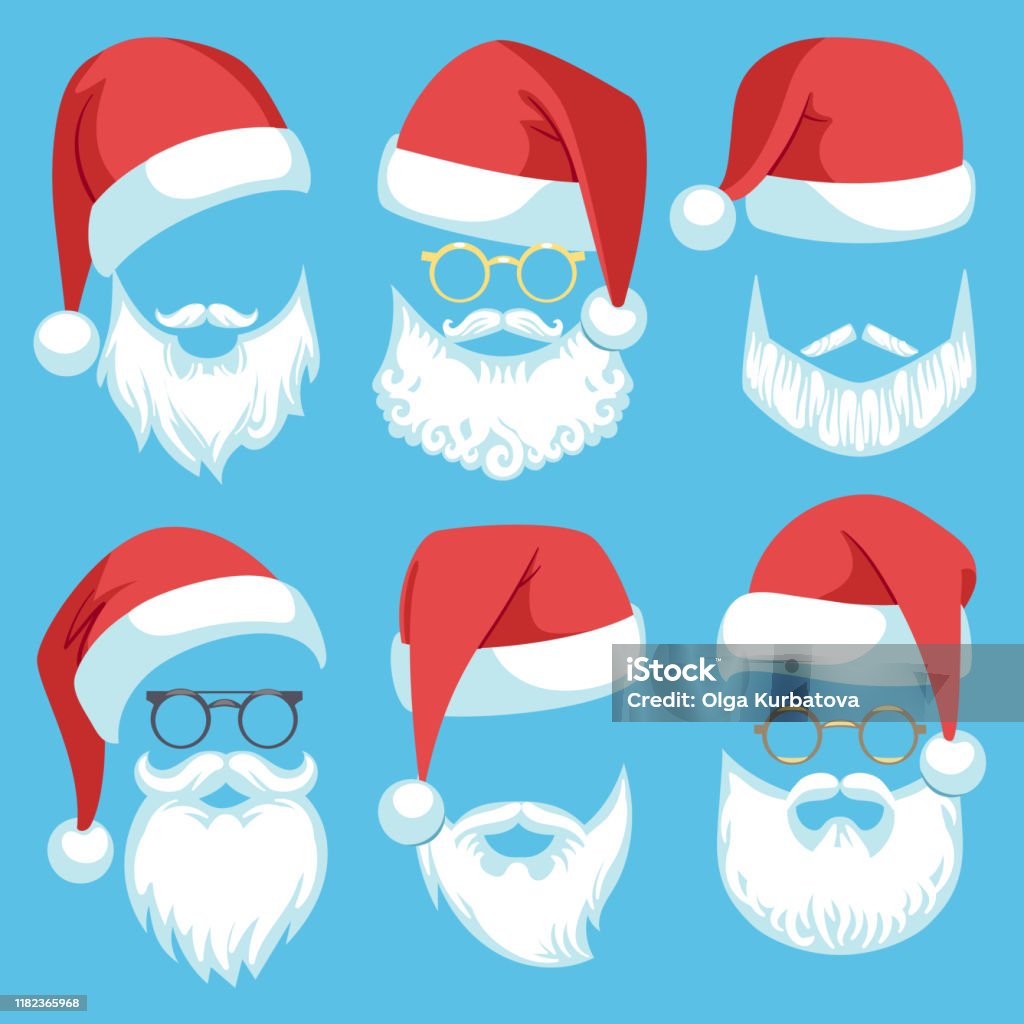 Ilustración de Sombreros Y Barbas De Papá Noel Elementos De Navidad Bigote Blanco Barba Y Gafas Sombrero Rojo Claus Ropa De Vacaciones De Invierno Conjunto Vectorial De Dibujos Animados y más Vectores Ilustración de Sombreros Y Barbas De Papá Noel Elementos De Navidad Bigote Blanco Barba Y Gafas Sombrero Rojo Claus Ropa De Vacaciones De Invierno Conjunto Vectorial De Dibujos Animados y más Vectores