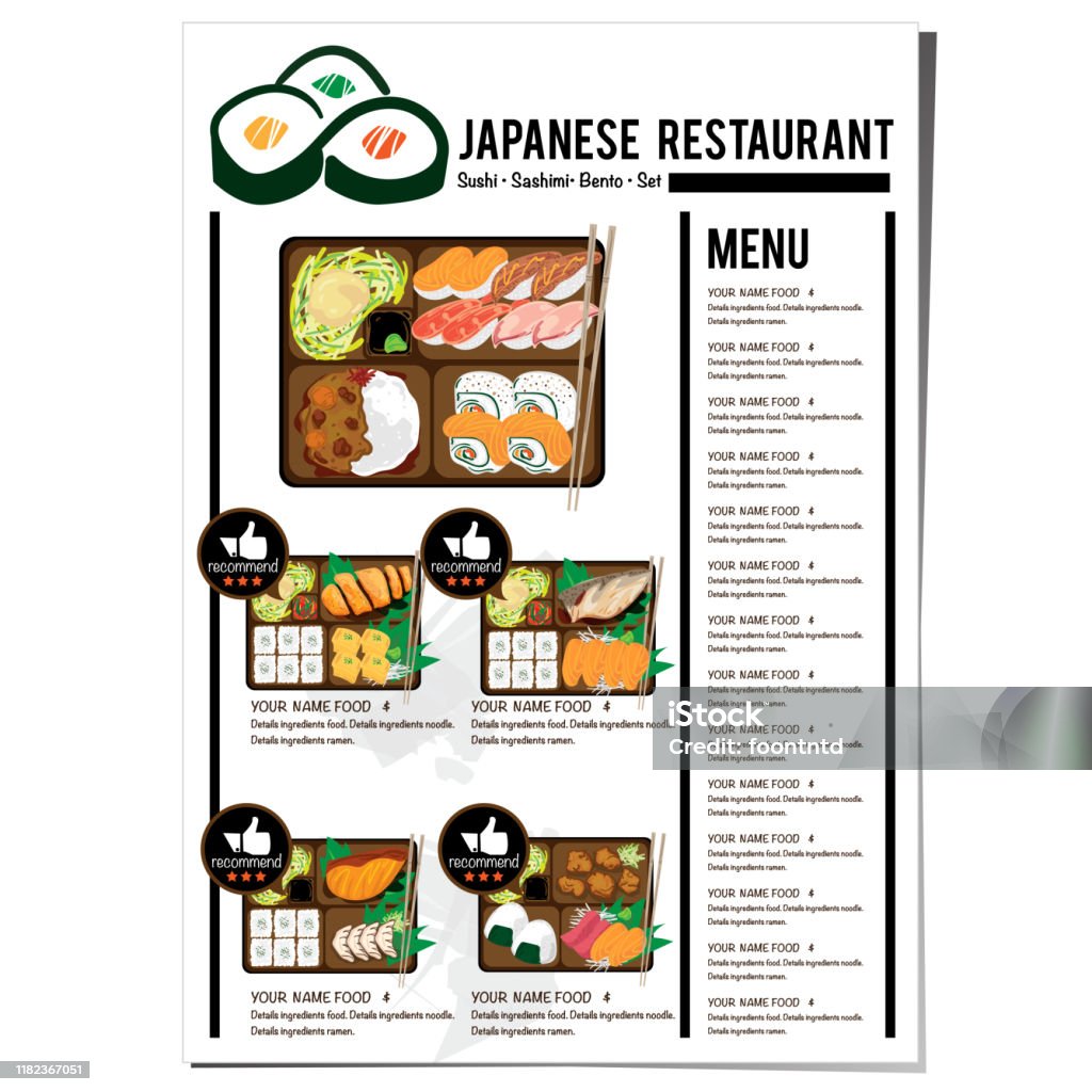 Sushi Nhật Bản Menu Menu Đồ Họa Thiết Kế Đồ Họa Hình minh họa Sẵn ...