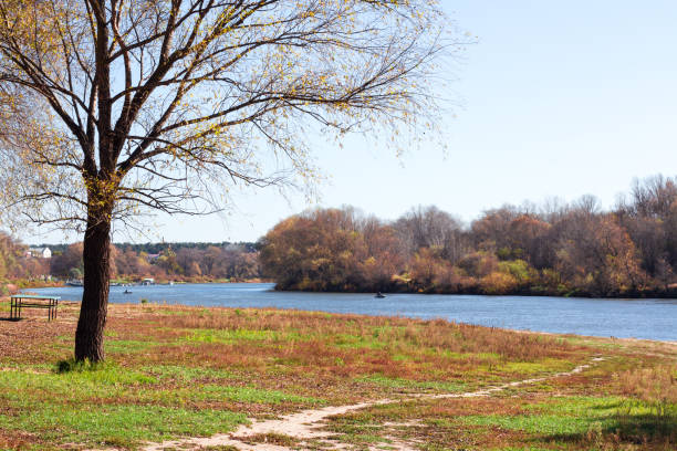 Autumn landscape by the river