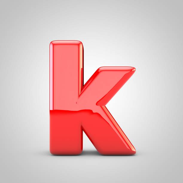 istock 3D Red Letter K lowercase Isolated White Background 1182372836
