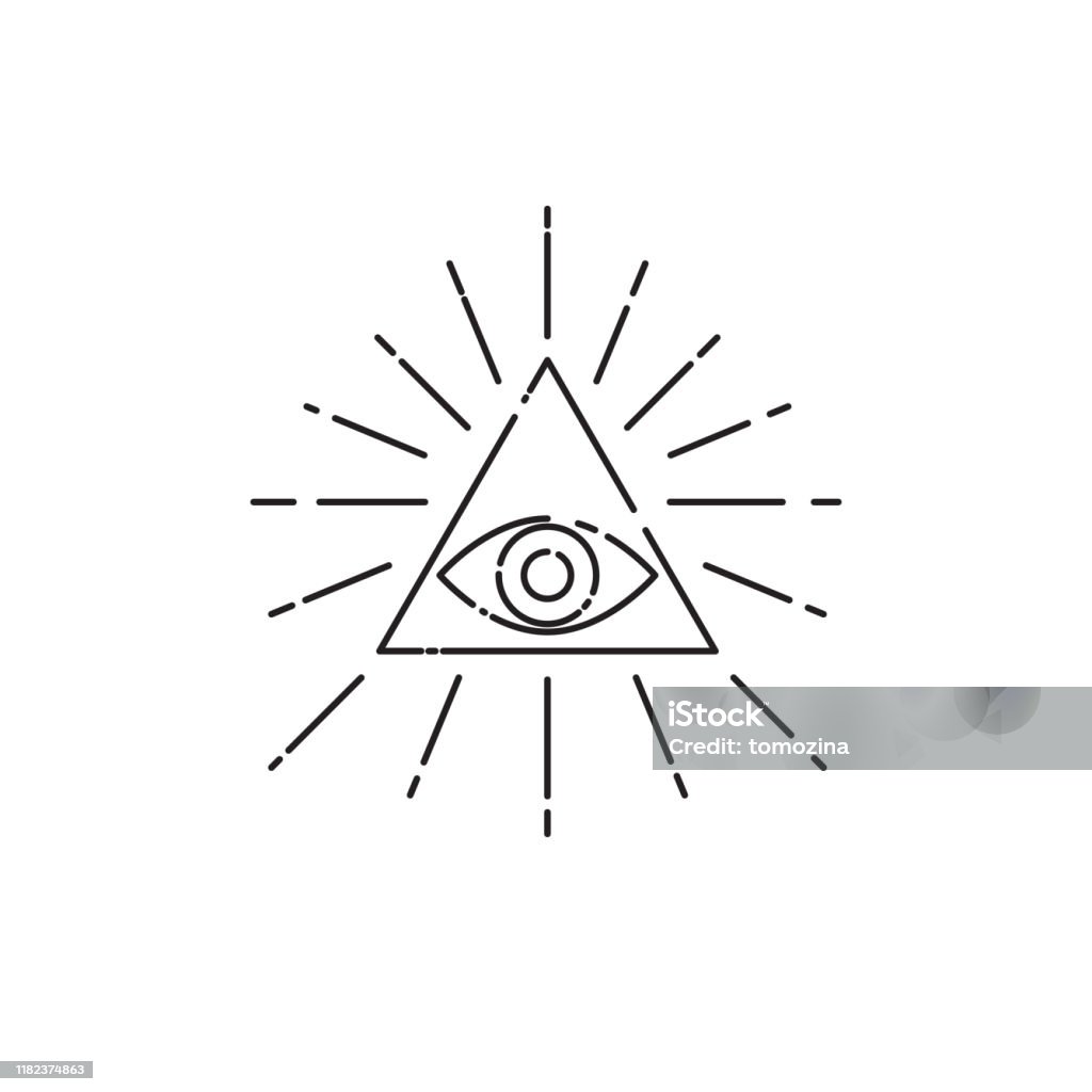Tattoo Eye In Triangle Stock Illustration - Download Image Now - Eye,  Ancient, Backgrounds - iStock