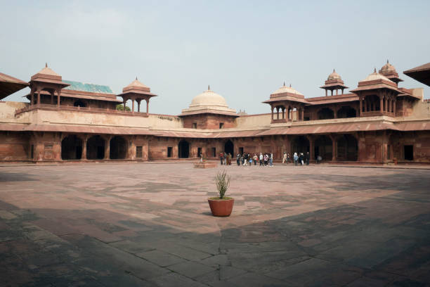 Fatehpur Sikri, Agra, India. Agra, Uttar Pradesh / India - February 7, 2012 : An architectural exterior view of the Jodhabai palace in Fatehpur Sikri, Agra. jodha bai's palace stock pictures, royalty-free photos & images