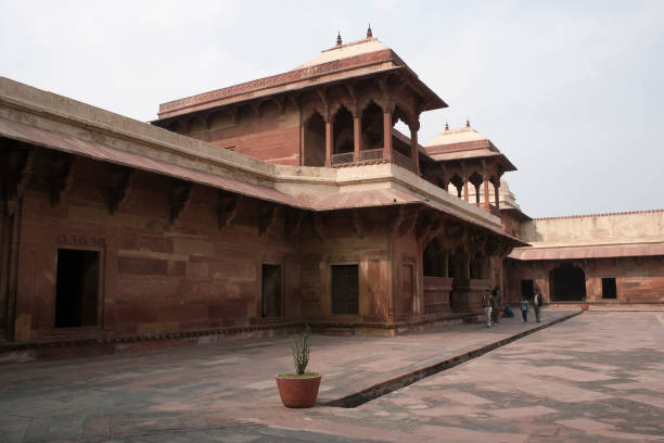 Fatehpur Sikri, Agra, India. Agra, Uttar Pradesh / India - February 7, 2012 : An architectural exterior view of the Jodhabai palace in Fatehpur Sikri, Agra. jodha bai's palace stock pictures, royalty-free photos & images
