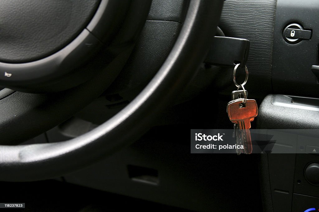 Car keys Pair of keys in a car Ignition Stock Photo
