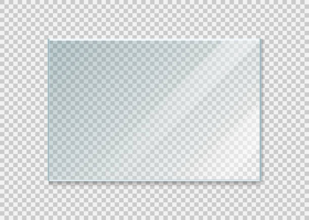 glasfenster isoliert auf weißem hintergrund. vektor-illustration. - isolated on gray stock-grafiken, -clipart, -cartoons und -symbole