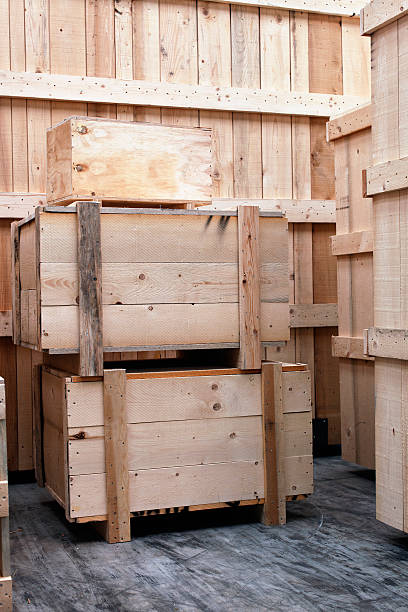 istock Stack of Crate in a Warehouse. Color Image 118238316
