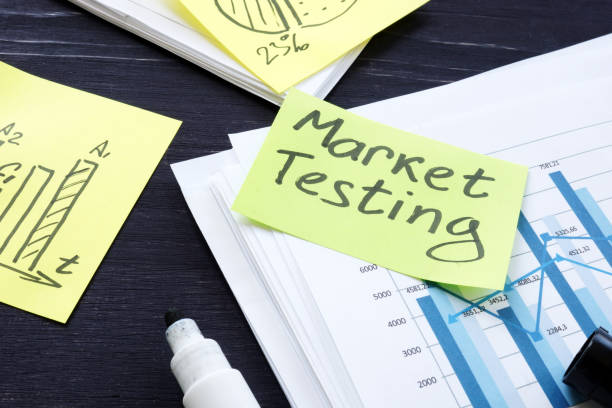 istock Marketing market testing report on the table. 1182386238