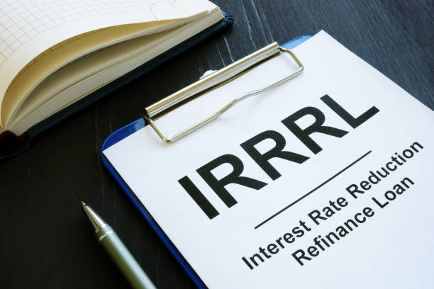 istock Interest rate reduction refinance loan IRRRL papers and pen. 1182386524
