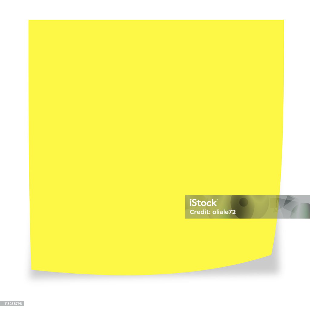 Желтый Примечание бумага Изолирован на белом - Стоковые фото Канцелярские товары роялти-фри