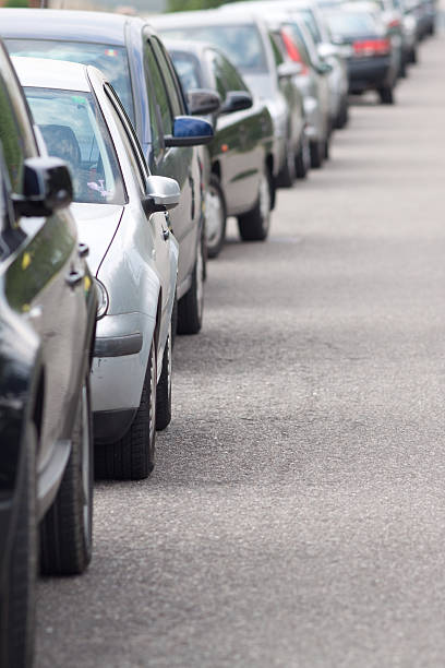 istock Cars Parked Along a City Street, Queue Image 118238905