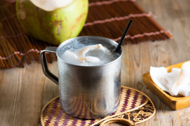 asian style coconut drink with background - 11193 imagens e fotografias de stock