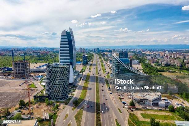 Skyscrapers In The Business District Of Sofia Bulgaria Taken In May 2019 Stock Photo - Download Image Now