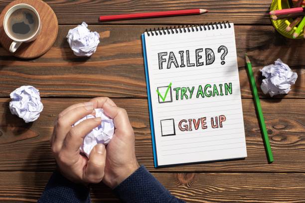 istock Concept For Try Again or Give Up Option After Failure 1182404447