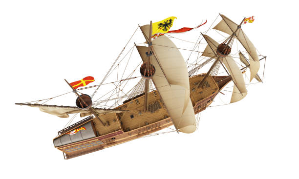 Old Ship - Santa Maria. Model of the ship.