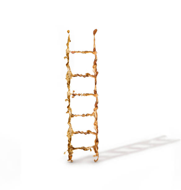 ladder made from coffee or cola splash isolated