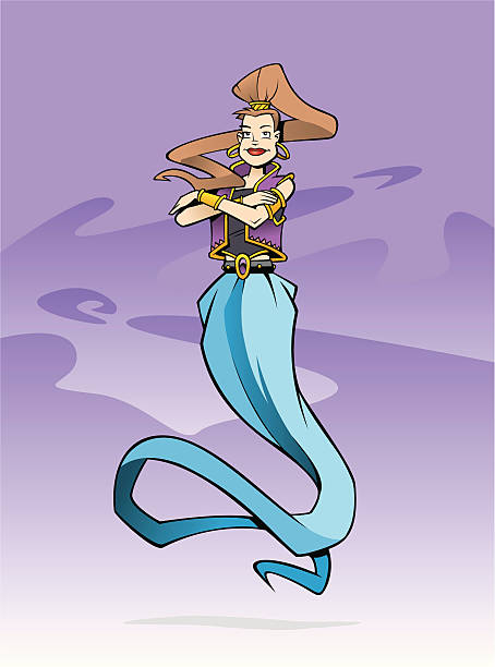 The Genie Girl vector art illustration