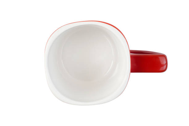 istock Top view of red cup isolated on white background with clipping path. 1182422832