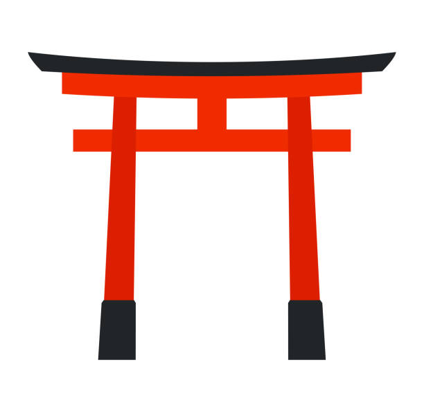 illustrations, cliparts, dessins animés et icônes de icône de torii - hatsumode