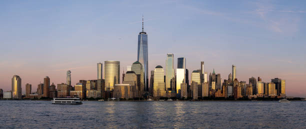 istock Lower Manhattan Skyline at Night, NYC, USA 1182423216
