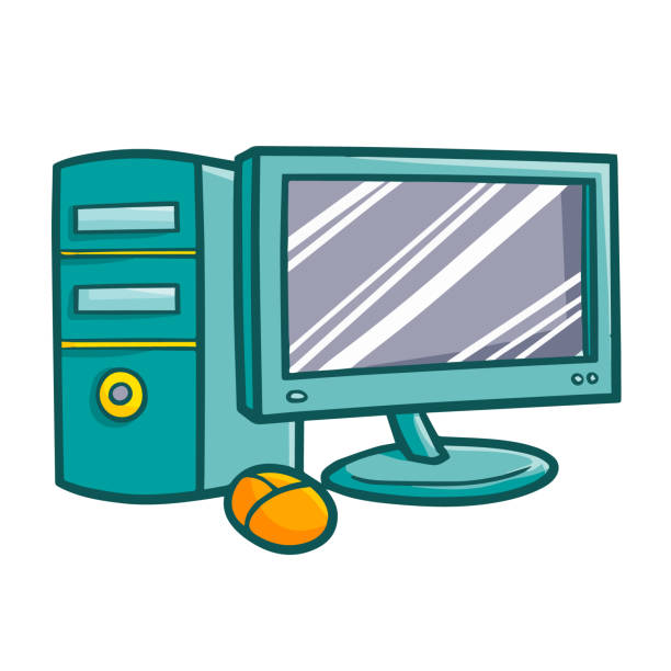103 Computer Cartoon Computer Monitor Cpu Illustrations & Clip Art - iStock
