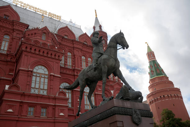 Pamyatnik Marshalu G.k. Zhukovu Monument, in hounor of the 50 anniversary of Victory in the Great Patriotic War, Moscow Russia