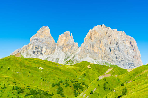 istock Italian alps - Langkofel Group, view from above. 1182428382