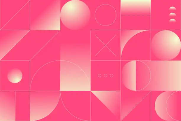 Vector illustration of Abstract Geometry Pattern Artwork