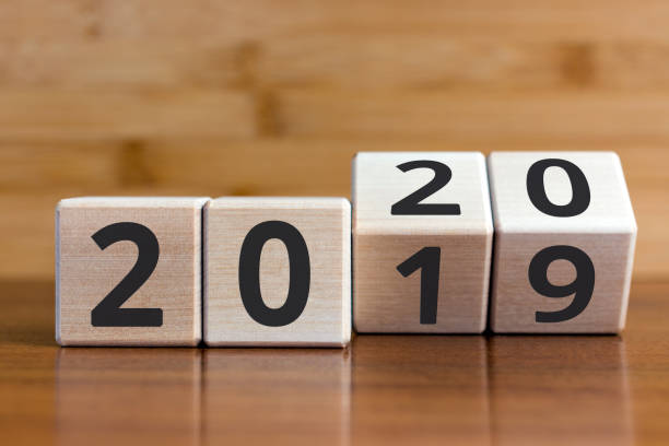 istock 2019 to 2020 - from wooden blocks with letters 1182440476