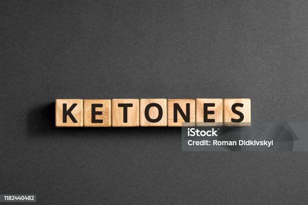 Ketones Word From Wooden Blocks With Letters Stock Photo - Download Image Now - Ketogenic Diet, Cold And Flu, Analyzing