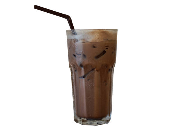 istock Iced chocolate isolated on white background with clipping path 1182441975