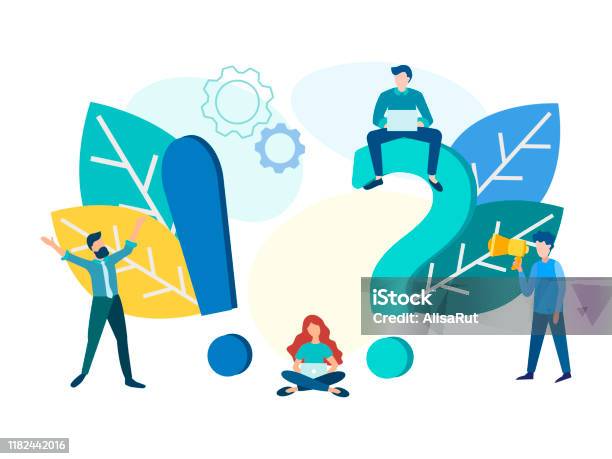 Exclamation And Question Marks Problem And Its Solution Concept Stock ...