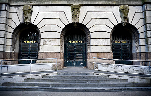 istock Entrance of an old durch post office 118244461
