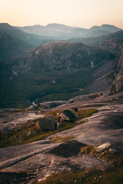 istock Tents in the mountains 1182449162