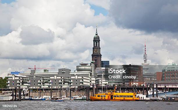 Hamburg Habour St Michaels Church Stock Photo - Download Image Now - Architecture, Built Structure, Business