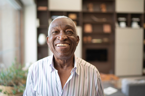 Portrait of a senior man looking at camera