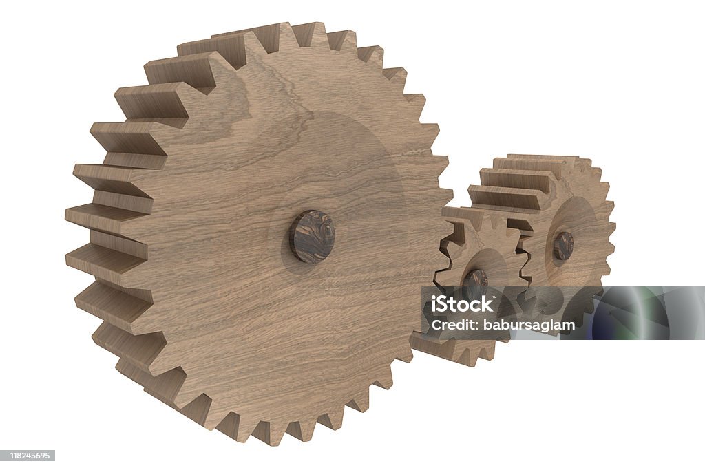 wooden gears  Gear - Mechanism Stock Photo