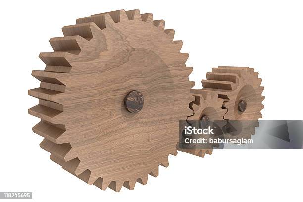 Wooden Gears Stock Photo - Download Image Now - Gear - Mechanism, Wood - Material, Color Image